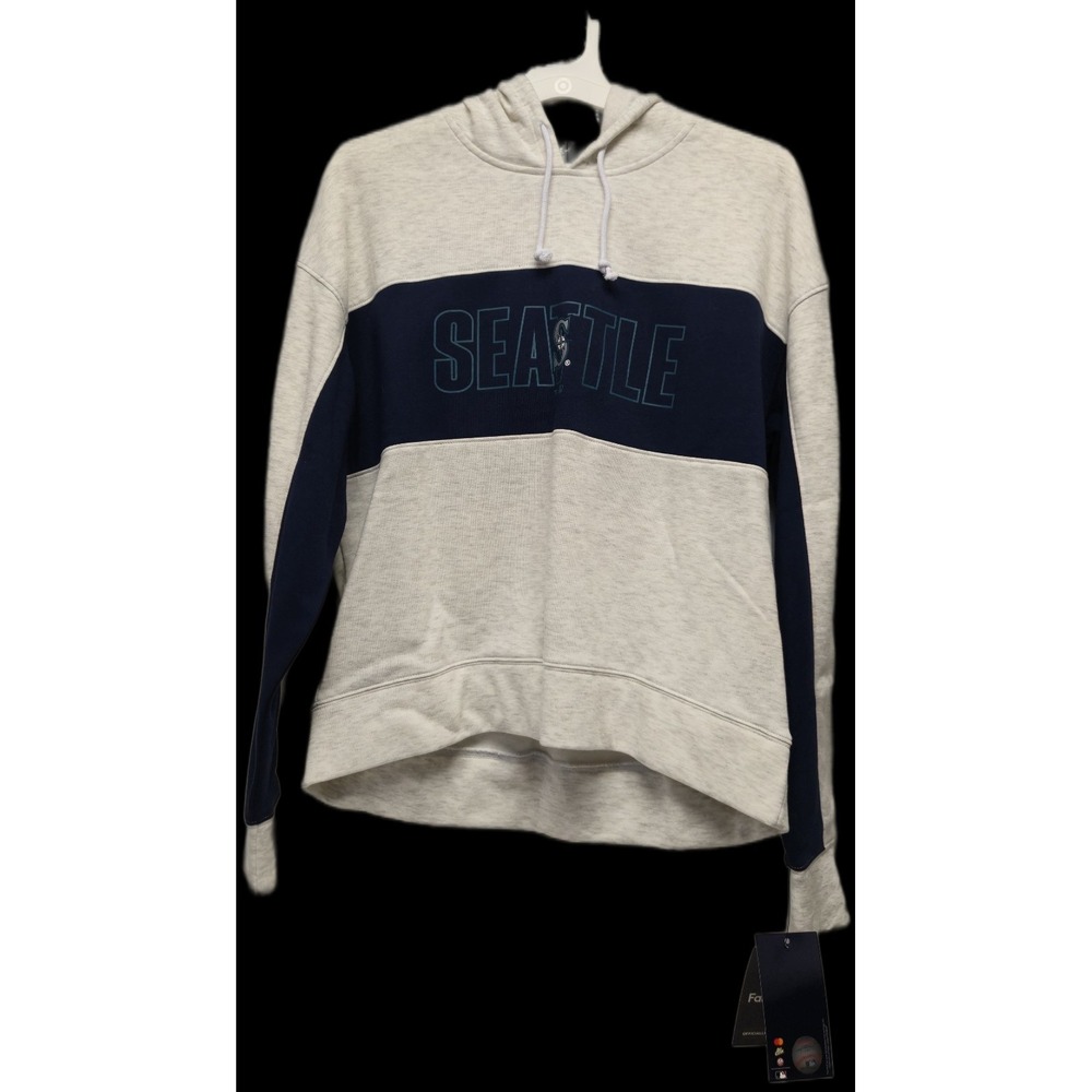 NEW Seattle Mariners Hoodie Medium - Gray Pullover Sweatshirt MLB Fanatics